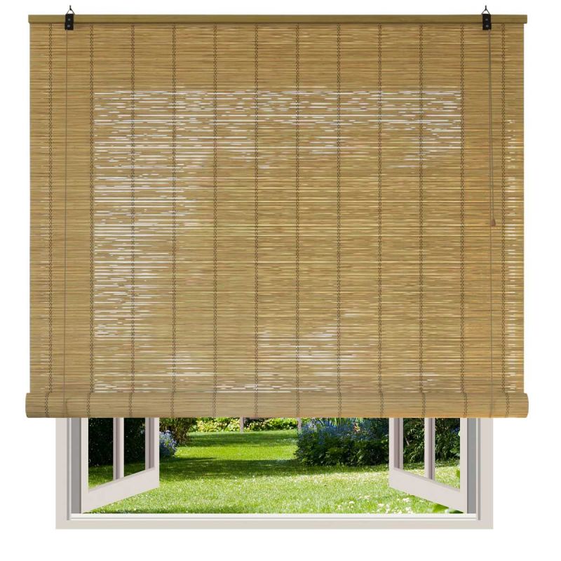 Persianas Enrollables De Bambú Exterior,Ancho 80cm 